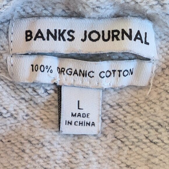 BANKS JOURNAL SWEATSHIRT sweater Sz LARGE 100% ORGANIC COTTON TRULY STUNNING ! - Picture 8 of 9